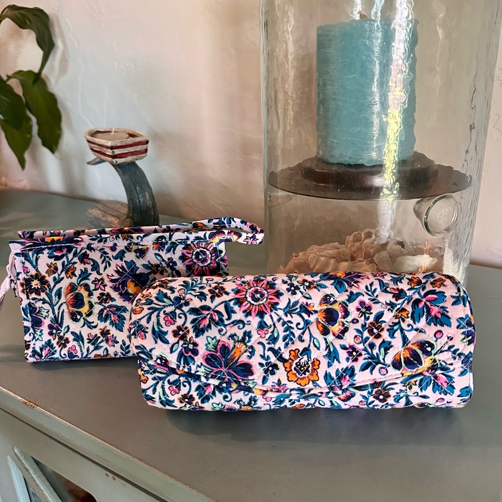Vera Bradley Floral Cosmetic Bag - Cloud Vine